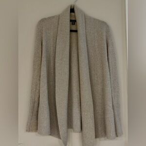 Saks Fifth Avenue Open-Front Cashmere Cardigan Sweater in Light Gray